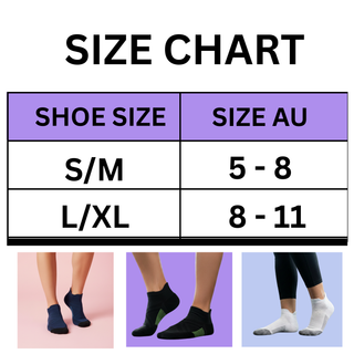 Blue Black Ankle Compression Socks